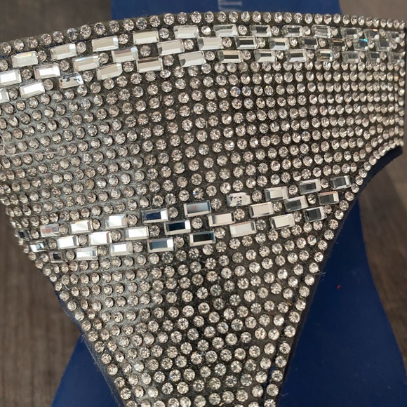 Olivia Miller Jeweled Blue Wedges - Picture 5 of 16